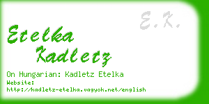 etelka kadletz business card